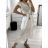 Women's Summer Boho Long Short Sleeve Dress (S/M ONE SIZE) ITALIAN FASHION IMPLI223787 S/M white