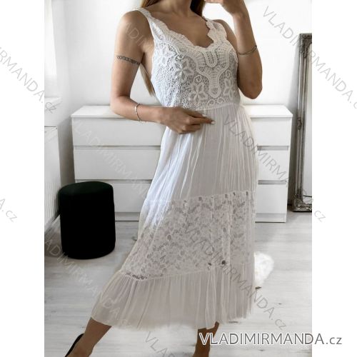 Women's summer lace boho strapless dress (S/M/L ONE SIZE) ITALIAN FASHION IMPLI2590687