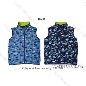 Sleeveless fleece vest for children, teenagers and boys (116-152) WOLF B2346