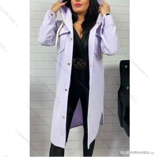 Women's Fleece Hooded Long Sleeve Coat (S/M ONE SIZE) ITALIAN FASHION IMWC232778