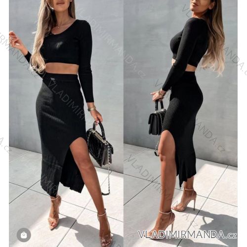 Women's Knitted Sweater Dress Set (S/M ONE SIZE) ITALIAN FASHION IMWE223972