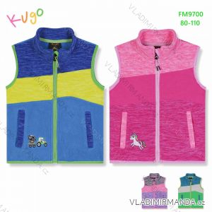 Spring-loaded waistcoat children's and boys' cotton lining (98-128) KUGO B1208A