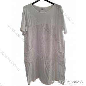 Women's Plus Size Casual Short Sleeve Dress (L/XL/2XL ONE SIZE) ITALIAN FASHION IM723061