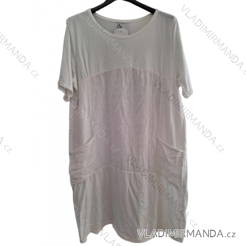 Women's Plus Size Casual Short Sleeve Dress (L/XL/2XL ONE SIZE) ITALIAN FASHION IM723061