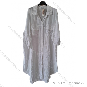 Oversize shirt dress 3/4 sleeve women's plus size (XL/2XL ONE SIZE) ITALIAN FASHION IM723066