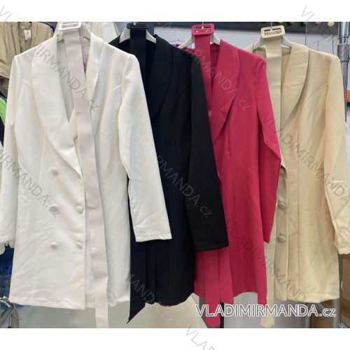 Women's Long Sleeve Elegant Coat Dress With Belt (S/M ONE SIZE) ITALIAN FASHION IMWE232984