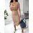 Women's Knitted Sweater Dress Set (S/M ONE SIZE) ITALIAN FASHION IMWE223972