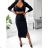 Women's Knitted Sweater Dress Set (S/M ONE SIZE) ITALIAN FASHION IMWE223972