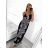 Šaty košilové dlouhý rukáv dámské (S/M ONE SIZE) ITALSKÁ MODA IMB23H03 M / L dark blue