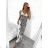 Šaty košilové dlouhý rukáv dámské (S/M ONE SIZE) ITALSKÁ MODA IMB23H03 M / L dark blue