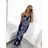 Šaty košilové dlouhý rukáv dámské (S/M ONE SIZE) ITALSKÁ MODA IMB23H03 M / L dark blue