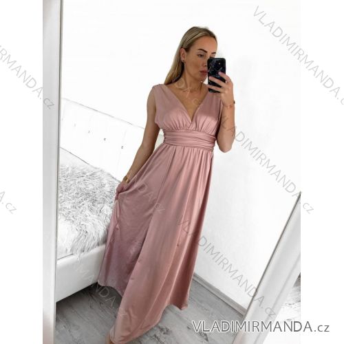 Women's long sleeveless formal dress (S/M/L ONE SIZE) ITALIAN FASHION IMS235192