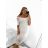Sleeveless summer dress for women (uni sm) ITALIAN FASHION IMD20550 white XL/2XL