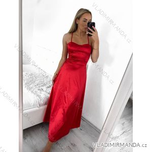Long elegant strapless lace-up women's formal dress ROSE (S/M ONE SIZE) ITALIAN FASHION IM323013/DU
