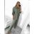 Women's Plus Size Long Pants and Long Sleeve Shirt Set (L/XL/2XL ONE SIZE) POLISH FASHION IMWT23BELLA/DU L/XL Beige