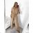 Women's Plus Size Long Pants and Long Sleeve Shirt Set (L/XL/2XL ONE SIZE) POLISH FASHION IMWT23BELLA/DU L/XL Beige