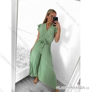 Women's Long Elegant Short Sleeve Jumpsuit (S/M ONE SIZE) ITALIAN FASHION IMWCC232642