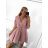 Women's Long Elegant Muslin Long Sleeve Dress (S/M ONE SIZE) ITALIAN FASHION IMWGB232515