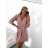 Women's Long Elegant Muslin Long Sleeve Dress (S/M ONE SIZE) ITALIAN FASHION IMWGB232515