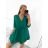 Women's Long Elegant Muslin Long Sleeve Dress (S/M ONE SIZE) ITALIAN FASHION IMWGB232515 S/M white