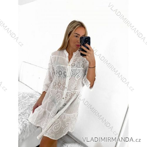 Women's Summer Cotton Short Sleeve Dress (S/M ONE SIZE) ITALIAN FASHION IM722253