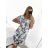 Women's Long Chiffon Short Sleeve Dress (S/M ONE SIZE) ITALIAN FASHION IMWGS231048