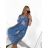 Shirt extended 3/4 long sleeve women's (L/XL/2XL ONE SIZE) ITALIAN FASHION IM423025 2XL/3XL blue