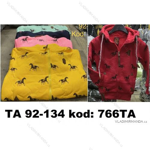 Zip-up sweatshirt with hood long sleeve children's girls (92-134) TA FASHION TAF23766TA