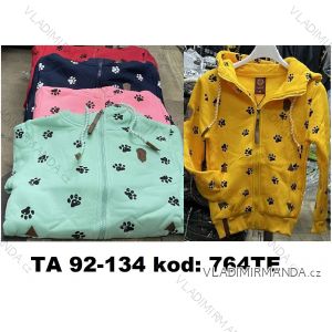 Zip-up sweatshirt with hood long sleeve children's girls (92-134) TA FASHION TAF23764TA
