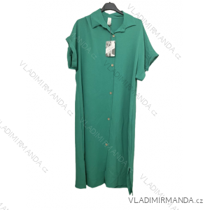 Women's Short Sleeve Shirt Dress (L/XL ONE SIZE) ITALIAN FASHION IM523ELGIO