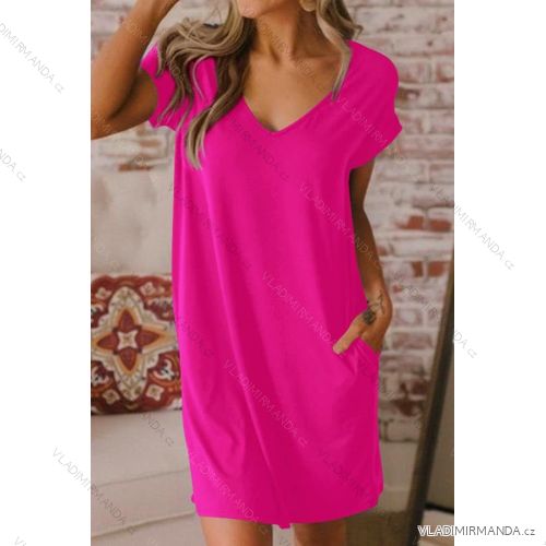 Women's Cotton Short Sleeve Summer Dress (S / M / L / XL ONE SIZE) ITALIAN FASHION IMD22472