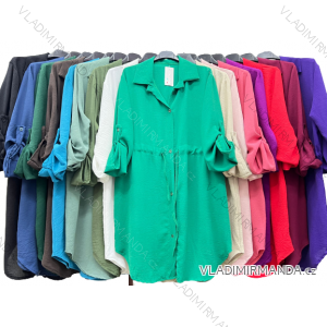 Shirt 3/4 sleeve ladies strip (4XL/5XL ONE SIZE) ITALSKÁ MÓDA IM422026