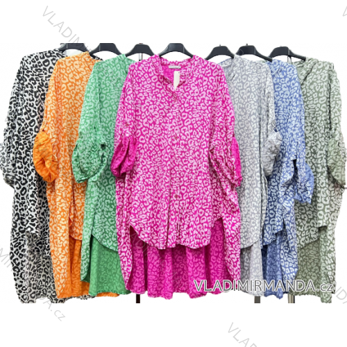 Shirt extended 3/4 long sleeve women's (L/XL/2XL ONE SIZE) ITALIAN FASHION IM423025