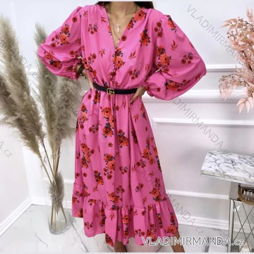 Women's Long Chiffon Short Sleeve Dress (S/M ONE SIZE) ITALIAN FASHION IMWGS231048