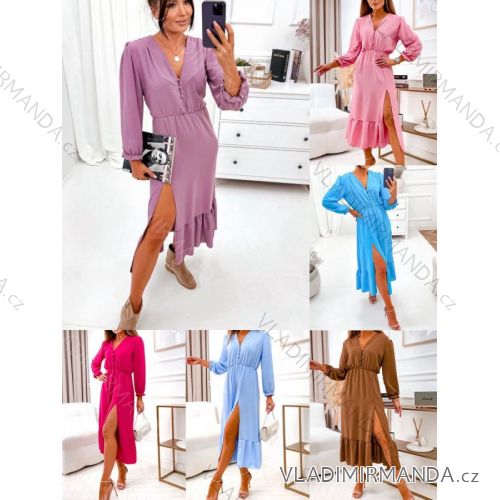 Women's Long Chiffon Short Sleeve Dress (S/M ONE SIZE) ITALIAN FASHION IMWGS231048
