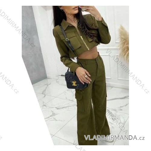 Women's summer tunic set long sleeve and skirt long polka dot (uni s / m) ITALIAN FASHION IMM20118