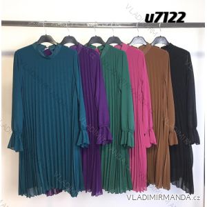 Women's Elegant Belt Long Sleeve Dress (S/M ONE SIZE) ITALIAN FASHION IMM23UN6139