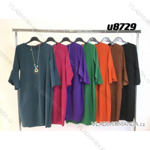 Women's Elegant Belt Long Sleeve Dress (S/M ONE SIZE) ITALIAN FASHION IMM23UN6139