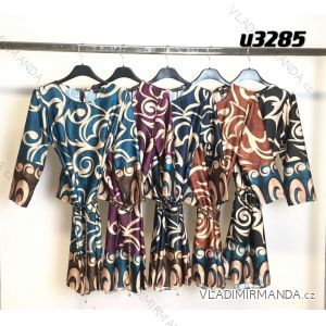 Women's Elegant Belt Long Sleeve Dress (S/M ONE SIZE) ITALIAN FASHION IMM23UN6139