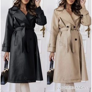 Women's Long Leather Coat (S/M ONE SIZE) ITALIAN FASHION IMWB23536