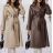 Women's Long Leather Coat (S/M ONE SIZE) ITALIAN FASHION IMWB23536