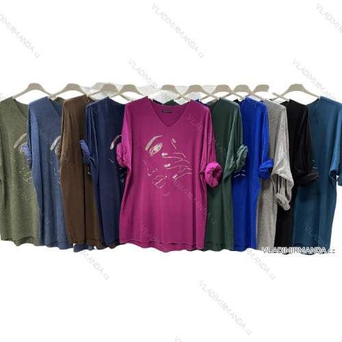 Tunic / blouse long sleeve women's oversized (3XL / 4XL ONE SIZE) ITALIAN FASHION IMWQ2191650