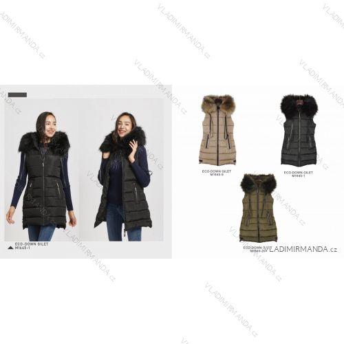 Women's long vest with fur (S/M ONE SIZE) ITALIAN FASHION YES23M1645