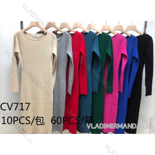 Women's ribbed summer dress with straps (S/ML/XL ONE SIZE) MB2123Z220