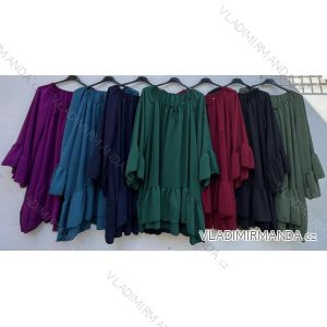 Women's Plus Size Long Sleeve Dress (2XL/3XL ONE SIZE) ITALIAN FASHION IMD23650