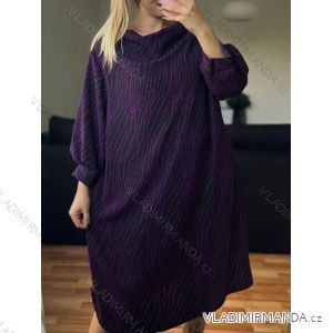 Women's Plus Size Long Sleeve Dress (2XL/3XL ONE SIZE) ITALIAN FASHION IMD23652