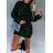 Women's Long Sleeve Sweatshirt Dress (S/M/L ONE SIZE) ITALIAN FASHION IMD23680