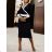 Women's Warm Long Sleeve Knitted Dress (S/M ONE SIZE) ITALIAN FASHION IMD221070