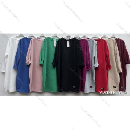 Women's Plus Size Warm Long Sleeve Dress (2XL/3XL ONE SIZE) ITALIAN FASHION IMD23704