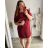 Women's Short Sleeve Shirt Dress (S / M ONE SIZE) ITALIAN FASHION IM422633